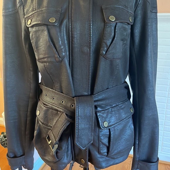 🌺Final Price w/$4.99 Shipping🌺Lauren Ralph Lauren Dark Brown Belted Jacket - Picture 2 of 11